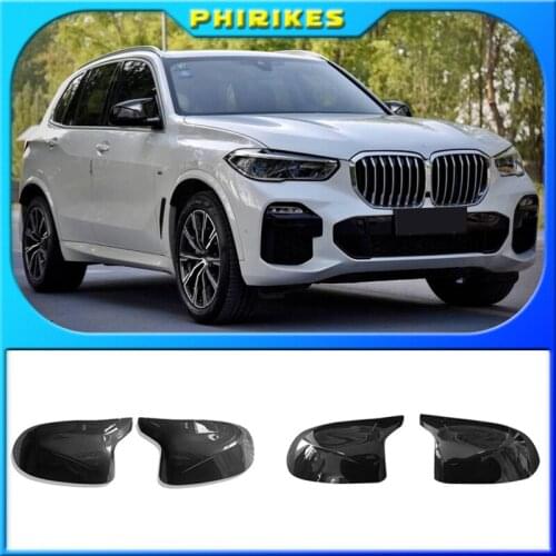Excellent Facelifted Side Wing Modified for BMW F25 X3 F26 X4 F15 X5 F16 X6 14-18 Mirror Cover Caps Black Carbon Fiber Look