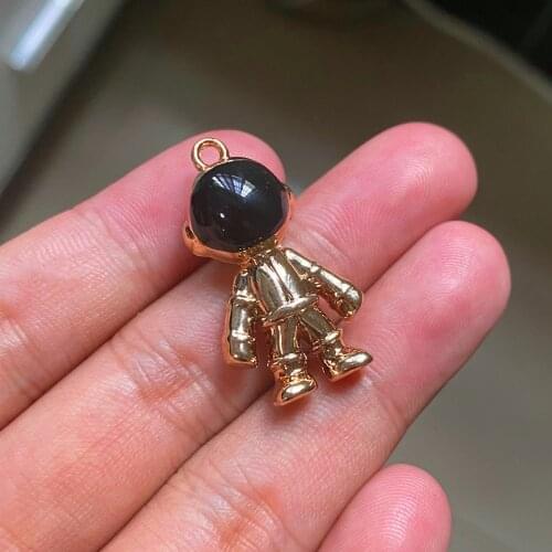 3pcs Fashion Astronaut Pendants Men Necklace Bracelet Aesthetic Accessories Jewelry Making Supplies, Charms For Jewelry Making