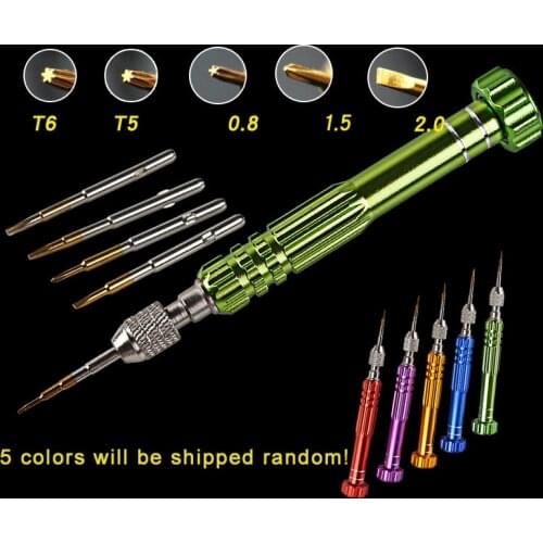 ELECALL 6 in 1 Screwdriver Set T6 T5 Torx0.8 Phillips1.2 Slotted2.0 Repairing Tool For Ipone Samsung Millet HTC Huawei ZTE