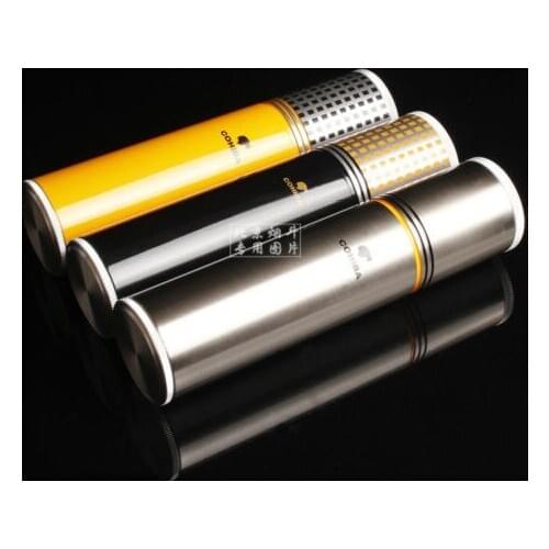 NEW Cigar Case Cedar Portable Travel Humidor Humidifier Hygrometer Moisturizing tube