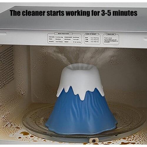 Microwave Oven Cleaner Erupting Volcano Shape Kitchen Dirt Cleaning Helper For Home Kitchen Freshener Cleaning Tool