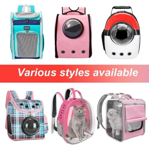 Portable Dog Cat Carrier Bag Breathable Space Capsule Astronaut Travel Bag Transparent Outdoor Small Cat Carrier Pet Backpack