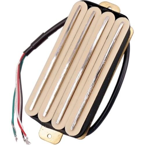 Pickup Double Coil Blade Electric Guitar Replacement Dual Hot Rail - Yellow