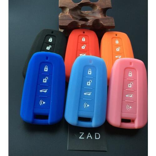 ZAD Silicone car Key Cover Case FOB Shell Skin for SSANGYONG TIVOLAN ACTYON KYRON Korando Rodius Remote 4 button key-styling
