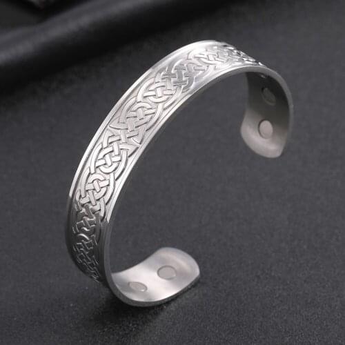 Nordic Viking style lucky symbol pattern engraved bracelet Fashion retro Viking stainless steel bracelet Couple models bracelet