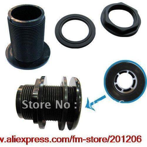 Aquarium Glass fish tank aquatic pet 4x 3/4" - 0.75" Bulkhead Fitting Pond Slip x Slip Wet Dry Over flow Plumbing Slip