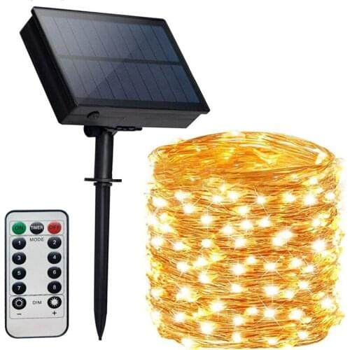 Led Outdoor Solar String Lights Garland Street Fairy Fantasy Lighting Wedding Decoration Waterproof Christmas Party Decor Lamp