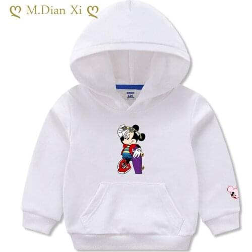 2020 Hooded Sweater Autumn and Winter New Boys and Girls Cartoon Western Style Jacket Tops Childrens Bottoming Shirt