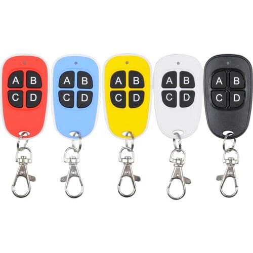 Waterproof RF Remote Control RF Radio Transmitter TX 4 Button 5 Color 315Mhz/433Mhz Wireless Remote For Wireless Switch 10Pcs