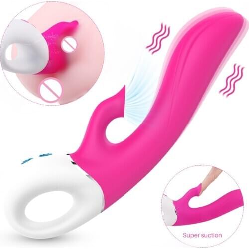 Sucking Vibrator Dildo Sucker Clitoral Tongue Vibrator For Clitoris Sucker Vagina AV Wand Dildo Woman G Spot Lick Suck Vibration