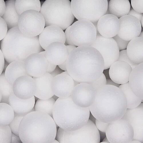 122pc 0.8-2Inch 4 Sizes White Craft Foam Balls Polystyrene Balls Art Decoration Balls for Christmas Craft, Household