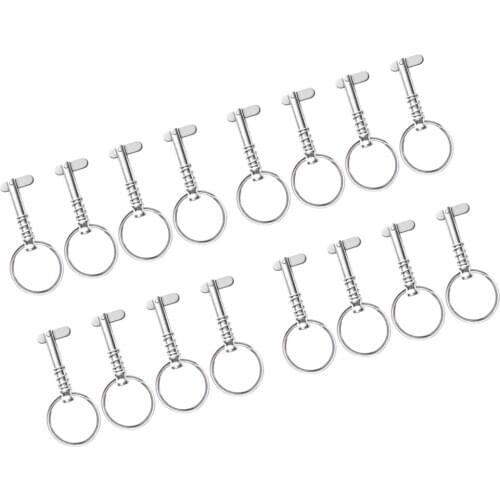 16 X Stainless Quick Release Pins 1/4" W/ Pull Ring For Bimini Top Hinge