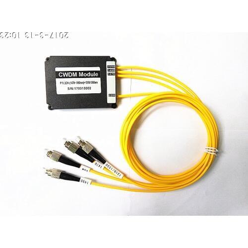 4channel fiber optic CWDM,mux and Demux CWDM 4CH channels 1470nm 1490nm+1310/1550nm FC/APC