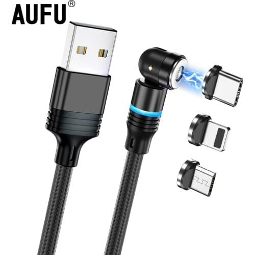 AUFU Magnetic Charge Cable Fast Charging USB Type C Cable Magnet Micro USB Data Charging Wire Mobile Phone Cable USB Cord