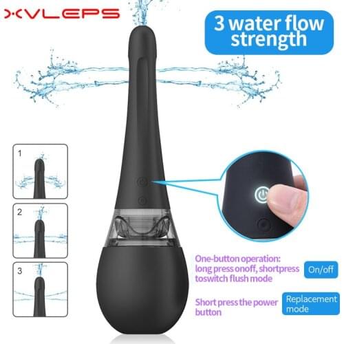 Xvleps Automatic Enema Anal Cleaning Heads Water Nozzles Washing Vaginal& Anal Cleaner Enema Hygiene Tool For Women Man