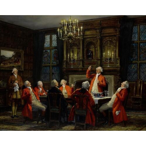 Free shipping classical court figure man earl of meeting oil painting canvas prints on canvas home wall art decoration picture