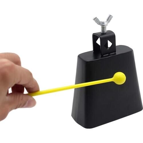 Black No-hole Metal Cowbell Drum Knocking Kit Part Percussion Instruments Accessories