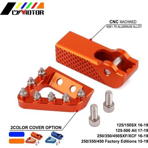 CNC Motorcycle Cluth Cap Cover Brake Pedal Step Tip For KTM SXF XCF SX SXS EXC EXCF XCW 125 150 250 300 350 450 500 15 16 17-19
