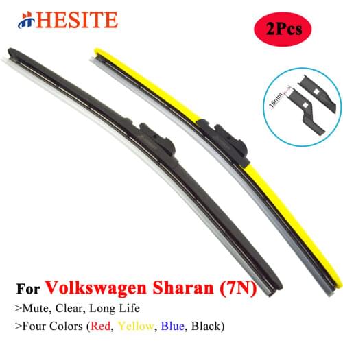 HESITE Colorful Windshield Wiper Blades For VW Sharan 7M6 7M8 7M9 7N1 7N2 R Line 1.4 1.8T 1.9 2011 2014 2015 2017 2018 2019 2020