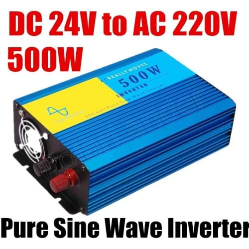 Best selling high quality Pure sine wave 50HZ Power inverter 500W DC 24V to AC 220V CE proved Inverter Car Inverter Converter