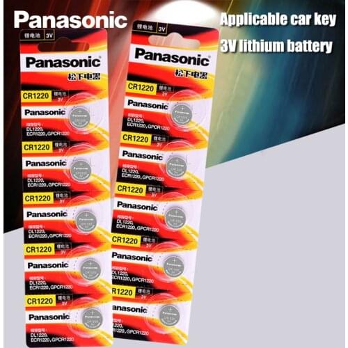 10pcs Original Panasonic CR1220 Button Cell Batteries CR 1220 3V Lithium Coin Battery BR1220 DL1220 ECR1220 LM1220