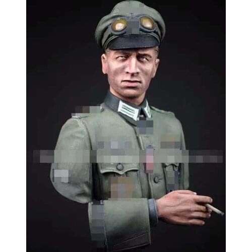 1/16 resin bust character bust model World War II military theme captain GK figure unassembled, uncolored