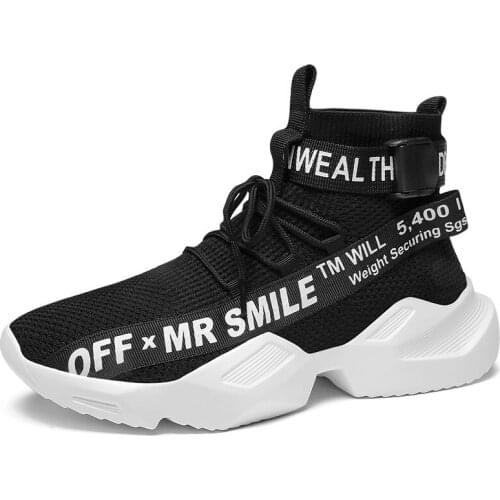 Sports shoes mens new Korean style breathable Street Style trend mesh shoes lace up fashion brand lightweight casual shoes