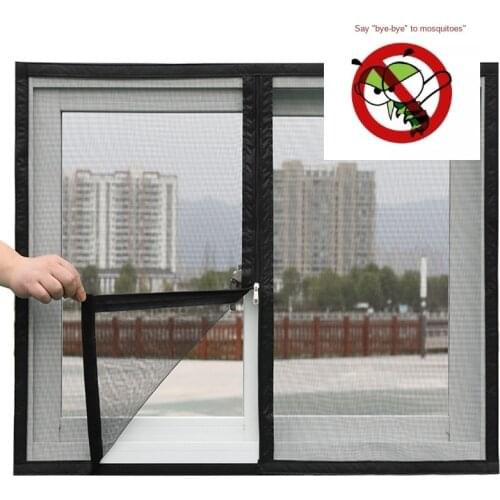 Customizable zipper anti-mosquito netting mosquito nets for encrypted windows Removable Velcro self-adhesive mosquito nets doors