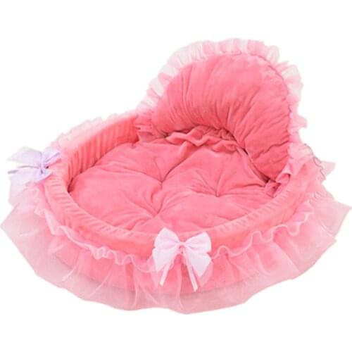 New luxurious Pet Kennels princess dog bed lovely cool Dog Pet Nest Cat Mat sofa teddy house cat bed dog house S/L