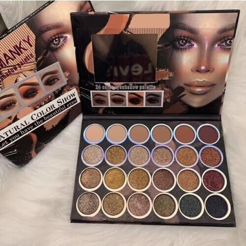 New Fashion Beauty 24 Colors Matte & shimmer Eye shadow palette makeup easy to wear 2 shades available 12pcs/lot DHL Free
