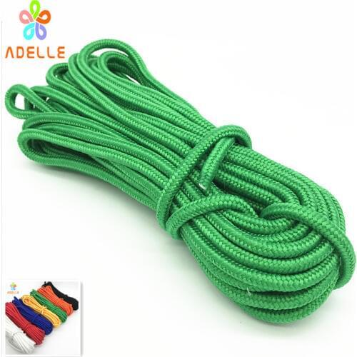 Strong Braided Nylon Rope 3/4/6/8/10mm Polypropylene Paracord Tent Climbing Hiking Sport Equipment Survival free shipping 10yard