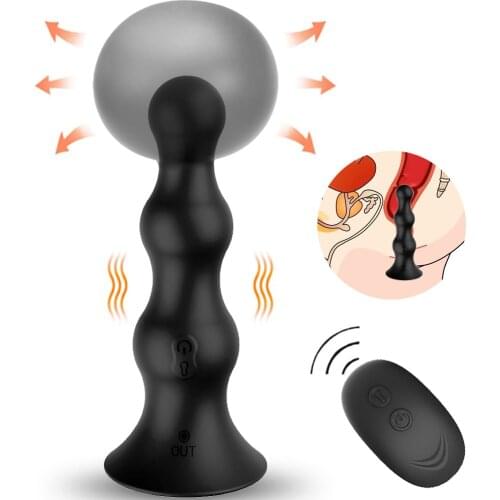 Expandable Vibrator Inflatable Anal Dilator Remote Control Male Prostate Massager Expansion Big Butt Plug Sex Toys for Man Gay