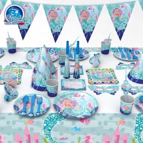 Little Mermaid Party Supplies Mermaid Banner Decoration Mermaid Birthday Party Favors Kids Birthday Parties Decorations