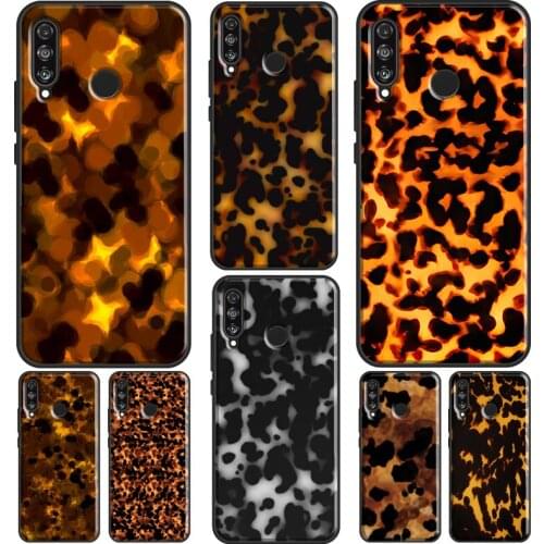 Tortoiseshell Tortoise Shell Silicone Case For Huawei P30 P40 P20 Lite Mate 10 20 Pro P Smart 2019 Z 2021 Phone Cover