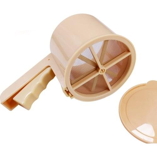 Flour Sieve Hand-held Sieve Flour Fine Mesh Flour Strainer Baking Sieve Cup Baking Supplies Tools With Lid Cooking Sieve Tools