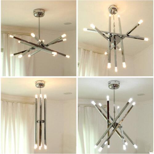 12 Heads Nordic Simple Modern Living Room Chandelier Creative Hotel Lobby Bedroom Dining Room DIY Shape LED Lamp Free Shipping