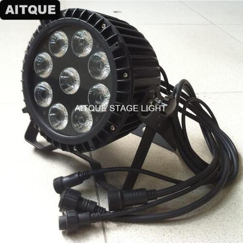 10lot Outdoor led light par 9x18w waterproof par can rgbwa uv led wash led par64 ip65 light