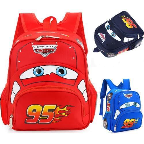 Disney Car Cartoon Kindergarten Bag Children School Backpack Large Capacity Oxford WaterproofStudent Handbag Boy Girl Bookbag
