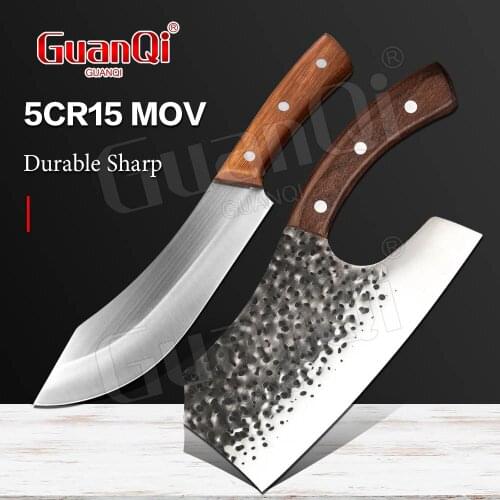 High Carbon 5Cr15Mov Steel Kitchen Knife Chef Knife Wood Handle Chopping Cleaver Knife Razor Sharp Butcher Knife Boning Knife