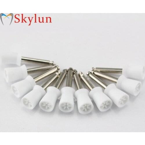 100PCS Dental Polishing Cup Prophy Rubber Cups Latch style Prophylaxis cup 6 Webbeds Dentist Prophylaxis Rubber Cup PC340