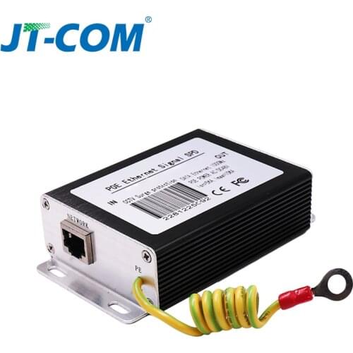 100M POE Ethernet Network Surge Protector Lightning Arrester Network RJ45 POE IP Camera Protector