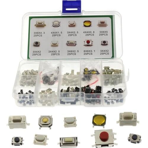 250 Pcs Patch Switch Touch Buttons for Car Remote Control Keys Replacement Parts 10 Types Car Premium Materials Buttons