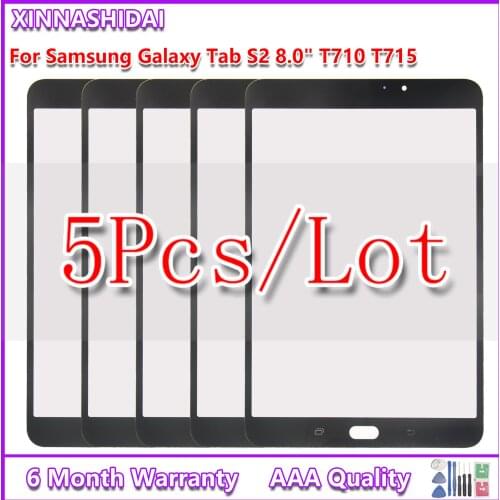 5pcs/For T710 Front Screen For Samsung Galaxy Tablet PC Tab S2 SM-T710 T710 T715 SM-T715 Touch Panel Glass Digitizer Replacement
