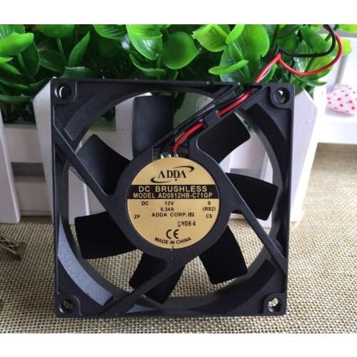 ADDA AD0812HB-C71GP DC 12V 0.34A 80*80*20mm 8020 chassis server cooling fan