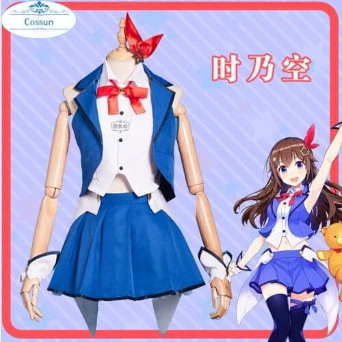 Anime! Vtuber Hololive Tokino Sora Battle Suit Lovely Uniform Cosplay Costume Halloween Party Role Play Outfit Dailydress Women