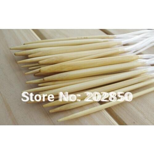 Free shipping 32" circular bamboo knitting needles,14 different sizes come to one pack,size from2.0mm to 10mm,very hot product