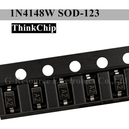 100pcs) 1N4148W SOD-123 1206 SMD Switch Diode 1N4148 SOD123 (Marking A2)