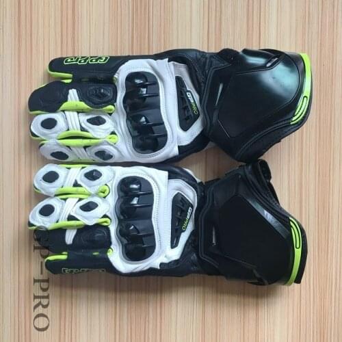 New 8 Colors 100% Genuine Leather GP PRO Motorcycle Long Gloves Racing Driving Motorbike Original Cowhide Motocross Gloves