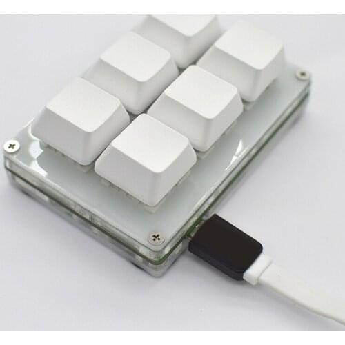 6 Key Gaming Keyboard USB Interface Programming Macro keypad with 1.5m USB-typeC Cable Mechanical Keyboard