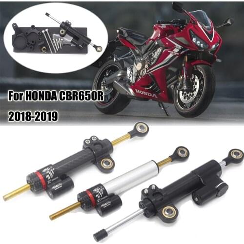 CNC Carbon fiber Motorcycle Adjustable Steering Damper Stabilizer Kit For HONDA CBR650R CBR 650 R cbr650r cbr 650 r 2019 2020
